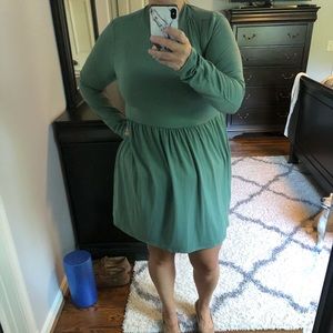 Turtleneck dress, pull on style